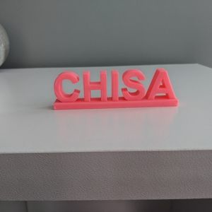 Personalized freestanding name desk sign decor